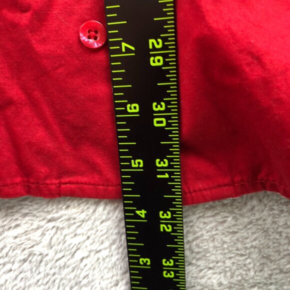 Disney Store Men Shirt Size 2XL Red Mickey Mouse Ink & Pain Dept Uniform Classic - Picture 4 of 10